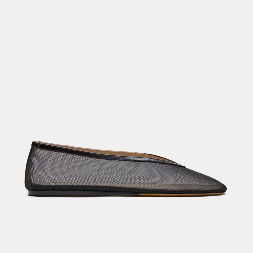 Le Monde Beryl Luna Slipper ballet flats in Black Mesh - Picture 3 of 6